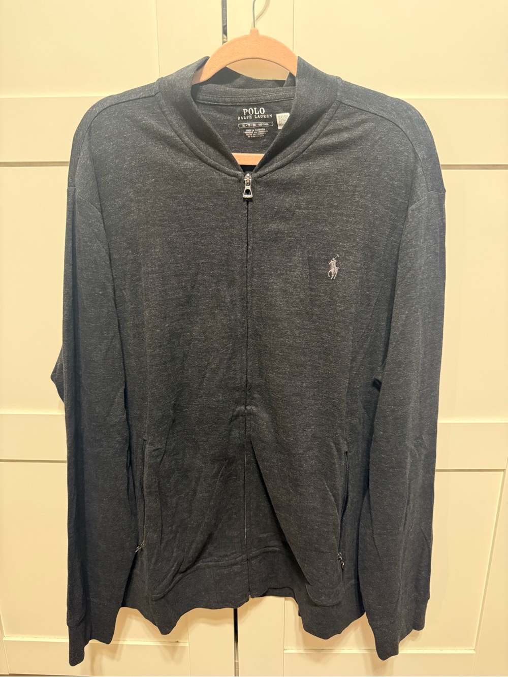 Polo by Ralph Lauren Charcoal Zip-Front Lightweight Jacket XL